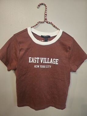 Forever 21 East Village Rust Ringer Tee
